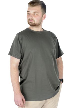تی شرت خاکی مردانه سایز بزرگ کد 111435034