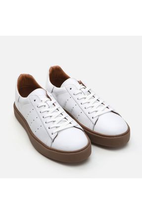 کفش کژوال سفید مردانه چرم طبیعی پاشنه کوتاه ( 4 - 1 cm ) پاشنه ساده کد 833092779