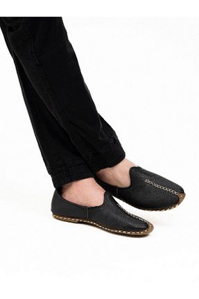 کفش کژوال مشکی مردانه چرم خالص Ertay Deri - کد 812005111