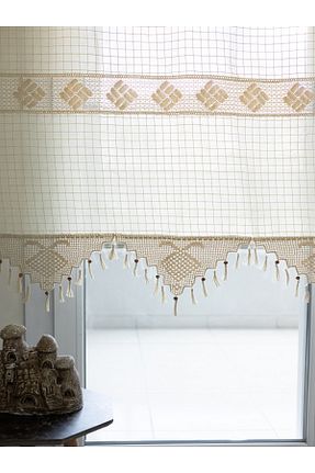پرده زمینه بژ کتان ARAS TEKSTİL - کد 833157398