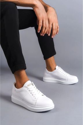 کفش کژوال سفید مردانه چرم مصنوعی پاشنه کوتاه ( 4 - 1 cm ) پاشنه ساده کد 833172794