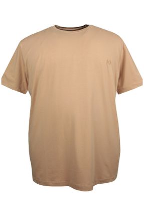 تی شرت بژ مردانه سایز بزرگ تکی کد 833184321