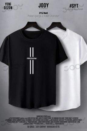 تی شرت مشکی مردانه اسلیم فیت پنبه - پلی استر 2