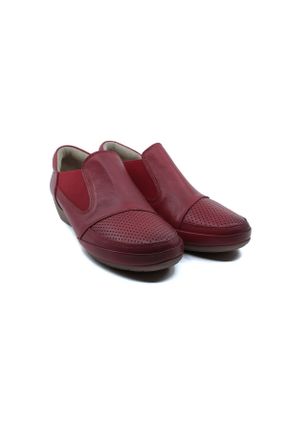 کفش کژوال قرمز زنانه چرم طبیعی پاشنه کوتاه ( 4 - 1 cm ) پاشنه ساده کد 760470864
