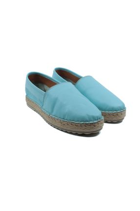 کفش کژوال آبی زنانه چرم طبیعی پاشنه کوتاه ( 4 - 1 cm ) پاشنه ساده کد 760470847