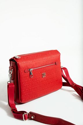 کیف پستچی قرمز زنانه چرم مصنوعی Just Polo - کد 821511785