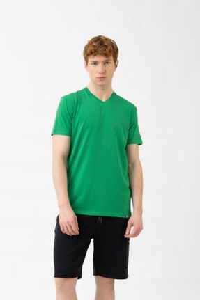 تی شرت سبز مردانه رگولار کد 833427432