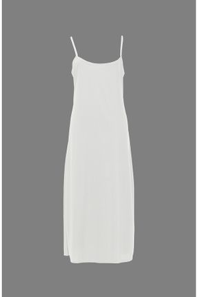 لباس سفید زنانه بافتنی ریلکس بند دار کد 833377040