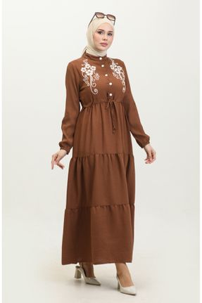 لباس قهوه ای زنانه ریلکس بافتنی کد 833376723