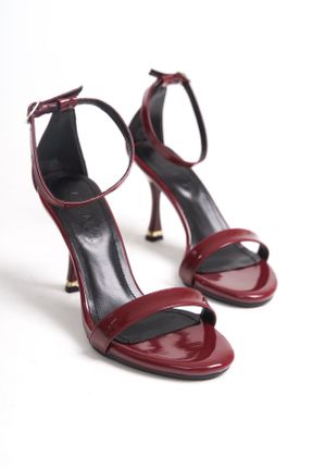 کفش مجلسی زرشکی زنانه پاشنه نازک چرم مصنوعی پاشنه متوسط ( 5 - 9 cm ) کد 833383097