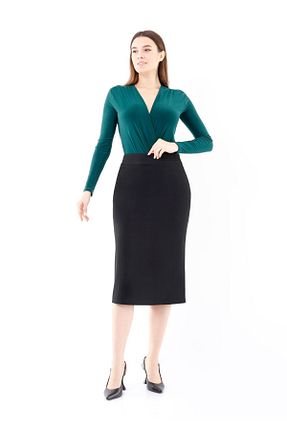 دامن مشکی زنانه بافتنی G-Line - کد 287537431