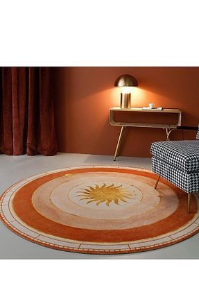 فرش نارنجی زیره ضد لغزش PINKIE HOME - کد 443938225