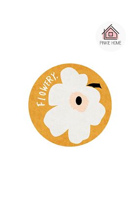 فرش نارنجی زیره ضد لغزش PINKIE HOME - کد 443938245