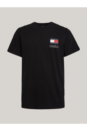 تی شرت مشکی مردانه رگولار پنبه (نخی) کد 790032409
