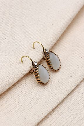 گوشواره جواهر رنگی روکش طلا Süspüs Accessories - کد 833080570
