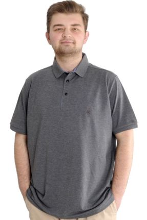 تی شرت طوسی مردانه سایز بزرگ پنبه (نخی) کد 37544998
