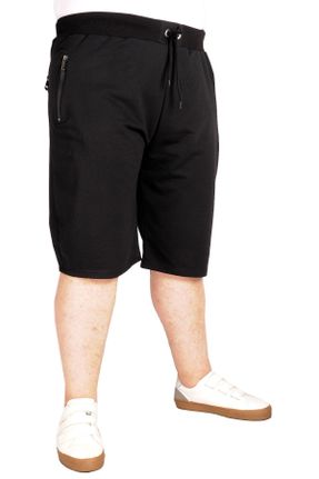 شلوارک سایز بزرگ مشکی مردانه فاق بلند پارچه کد 93755156