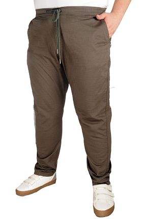 شلوار سایز بزرگ خاکی مردانه کتان Modexl - کد 129661487