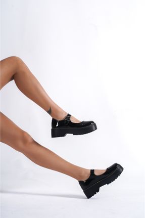 کفش کلاسیک مشکی زنانه چرم مصنوعی پاشنه کوتاه ( 4 - 1 cm ) پاشنه ساده کد 450396374