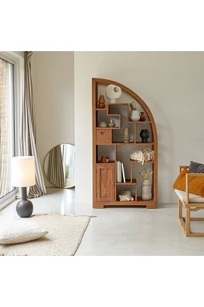 قفسه کتاب قهوه ای 180 سانتی متر Latanwood - کد 790362029