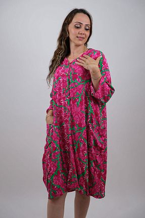لباس صورتی زنانه بافتنی Türkiş Otantik - کد 833150523