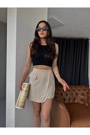 دامن بژ زنانه ساده Seda bakır collection - کد 691102816
