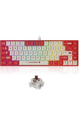 کیبورد گیمر قرمز Ajazz - کد 818647814
