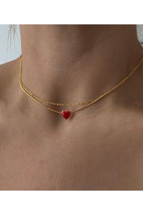 گردنبند جواهر طلائی زنانه روکش طلا کد 833251661