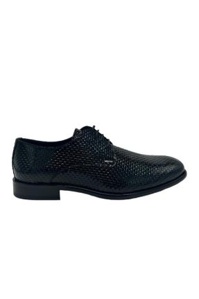 کفش کلاسیک مشکی مردانه چرم لاکی پاشنه کوتاه ( 4 - 1 cm ) پاشنه ضخیم کد 833338509