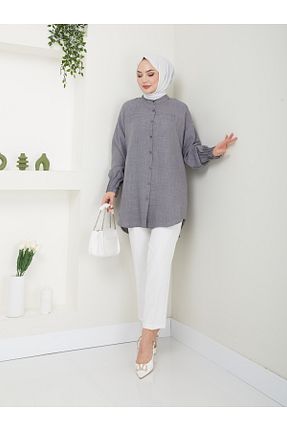 ست بالاتنه و پائین تنه حجاب طوسی زنانه رگولار Maystore - کد 833266295