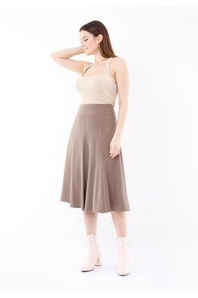 دامن بژ زنانه بافتنی G-Line - کد 814636828
