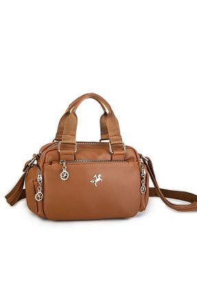 کیف دوشی قهوه ای زنانه چرم مصنوعی Lifonbag - کد 777271456