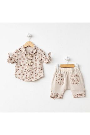 ست نوزادی قهوه ای بچه گانه پنبه ای Baby Fou - کد 833441199