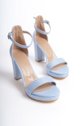 کفش پاشنه بلند کلاسیک آبی زنانه چرم مصنوعی پاشنه نازک پاشنه متوسط ( 5 - 9 cm ) کد 833484546