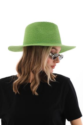 کلاه سبز زنانه حصیری کد 833472614