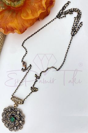 گردنبند جواهر متالیک زنانه فلزی کد 118687021