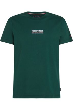تی شرت سبز مردانه رگولار یقه گرد پنبه (نخی) تکی بیسیک کد 813217756