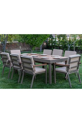 ست باغچه طوسی آلومینیوم MİLLE GARDEN BAHÇE MOBİLYALARI - کد 833124976