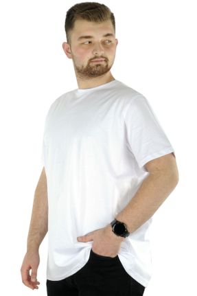 تی شرت سفید مردانه سایز بزرگ کد 46058014