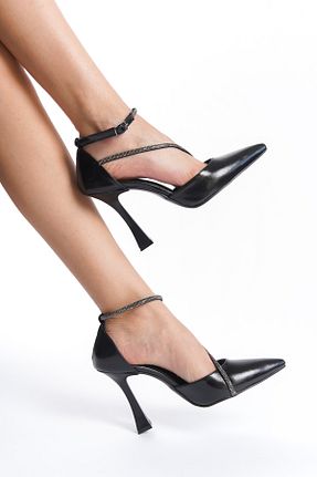 کفش استایلیتو مشکی پاشنه ضخیم modanisshoes - کد 833126531