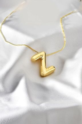 گردنبند جواهر طلائی زنانه استیل ضد زنگ کد 832810165