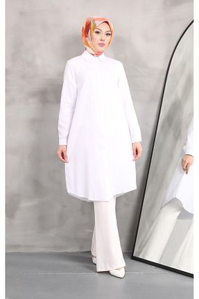 تونیک سفید زنانه بافتنی MODA MAÇKA PARK - کد 833211762