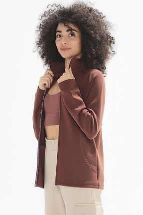سوئیشرت قهوه ای زنانه رنگی Comm-Ci - کد 742783770