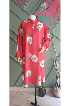 تونیک حجاب قرمز زنانه بافتنی kıyı boutique - کد 833422037