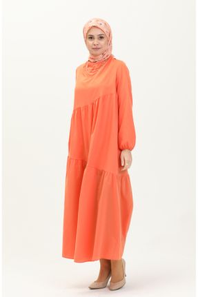 لباس نارنجی زنانه ریلکس بافتنی کد 833409993
