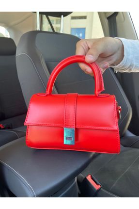 کیف دوشی قرمز زنانه چرم مصنوعی کد 833381127