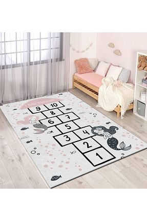 فرش بچه گانه سفید پلی استر PINKIE HOME - کد 679406860