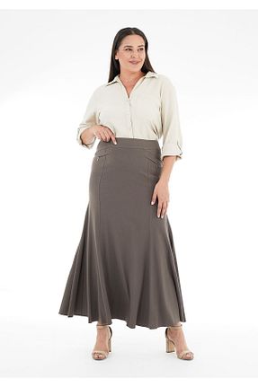 دامن قهوه ای زنانه بافتنی G-Line - کد 816939733