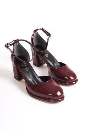 کفش پاشنه بلند کلاسیک زرشکی زنانه PU پاشنه پلت فرم پاشنه متوسط ( 5 - 9 cm ) کد 818616316