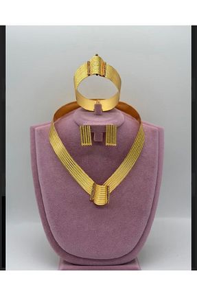 ست جواهر طلائی زنانه 3 تایی Blackcey Accesories - کد 806505782